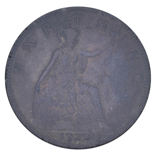 фото Великобритания 1 фартинг 1932 F-VF