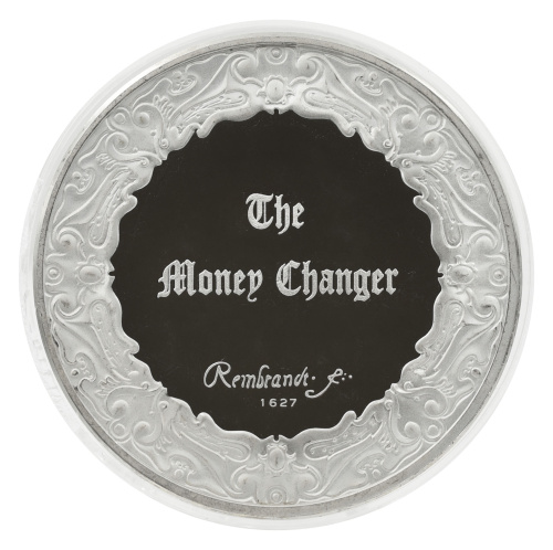 фото США Памятная медаль 1972-1976 Серебро Proof Рембрандт - Притча о неразумном богаче (Ag 925, 67 грамм)