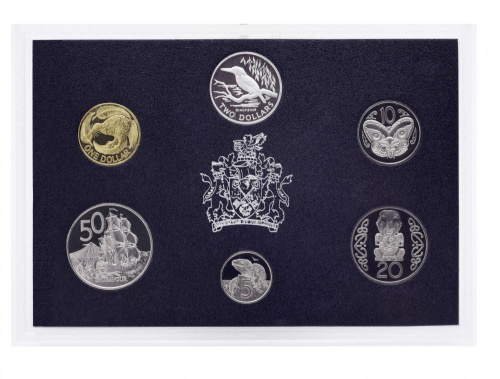 фото Новая Зеландия набор из 6 монет 1993 Proof 5, 10, 20, 50 центов, 1, 2 доллара