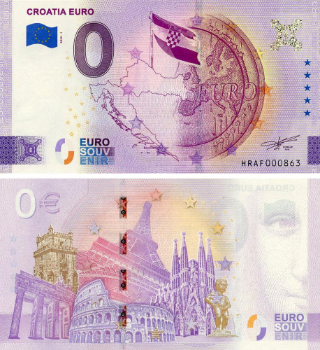 фото Хорватия 0 ЕВРО 2018 UNC Введение евро