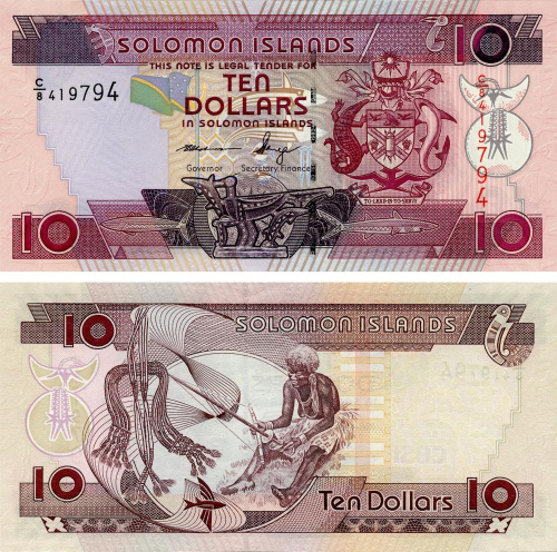 фото Соломоновы острова 10 долларов 2009 UNC (P34b)