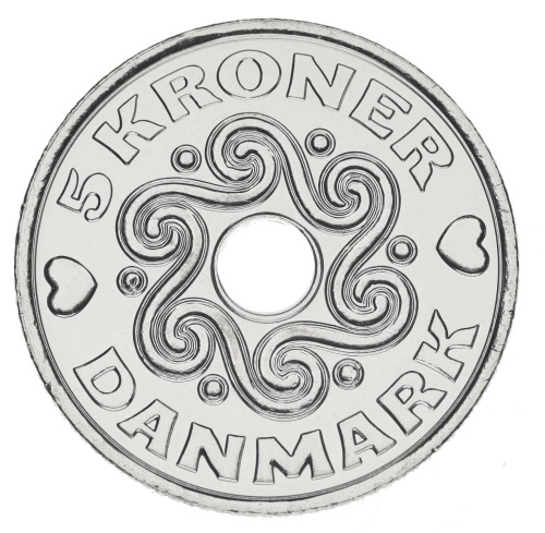 фото Дания 5 крон 2020 UNC