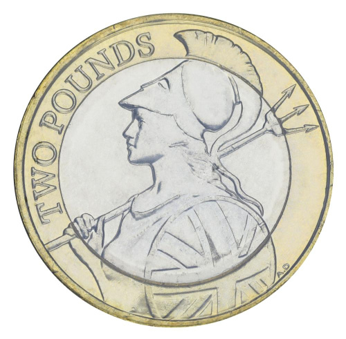 фото Великобритания 2 фунта 2016 Биметалл UNC Британия