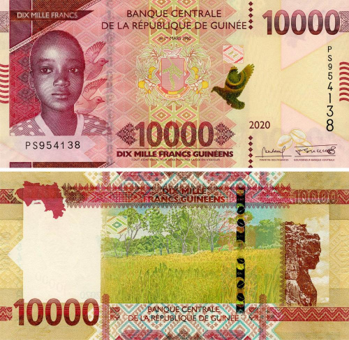 фото Гвинея 10000 франков 2020 UNC (PW49A)