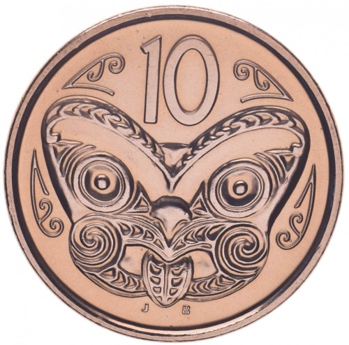 фото Новая Зеландия 10 центов 2012 UNC (KM#117b)