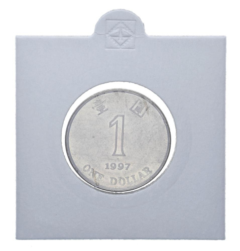 фото Гонконг 1 доллар 1997 F-VF Цветок