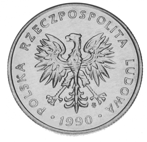 фото Польша 1 злотый 1990 AU-UNC