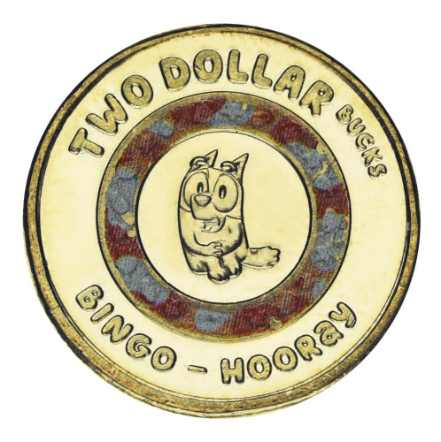 фото Австралия 2 доллара 2026 UNC Bluey – Hooray, Bingo
