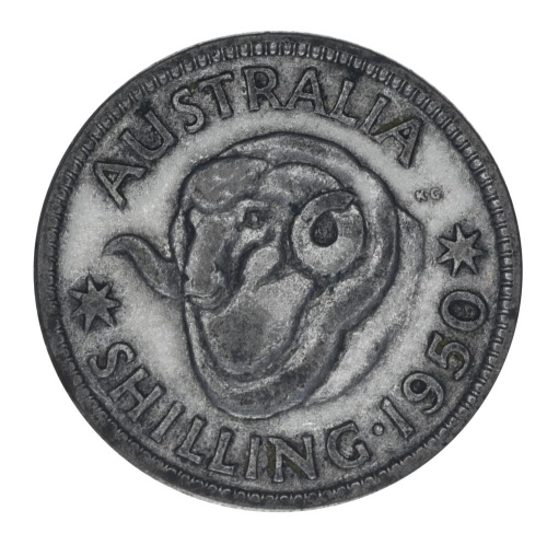 фото Австралия 1 шиллинг 1950 Серебро F-VF