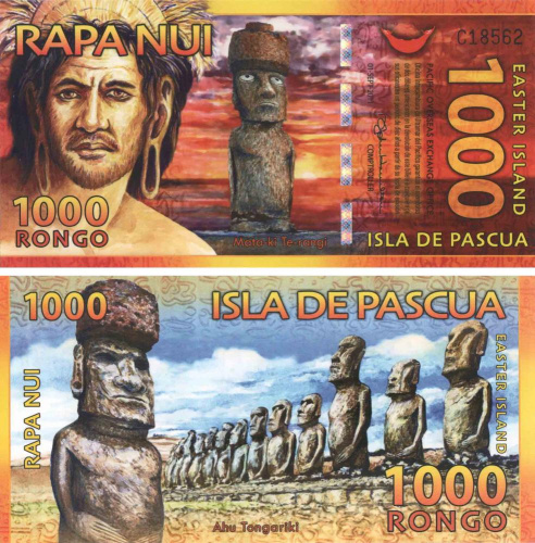 фото Чили Остров Пасхи 1000 ронго 2011 UNC