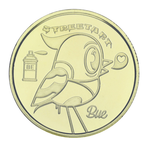 фото Бельгия 2,5 евро 2025 UNC Уличное искусство в сувенирной упаковке