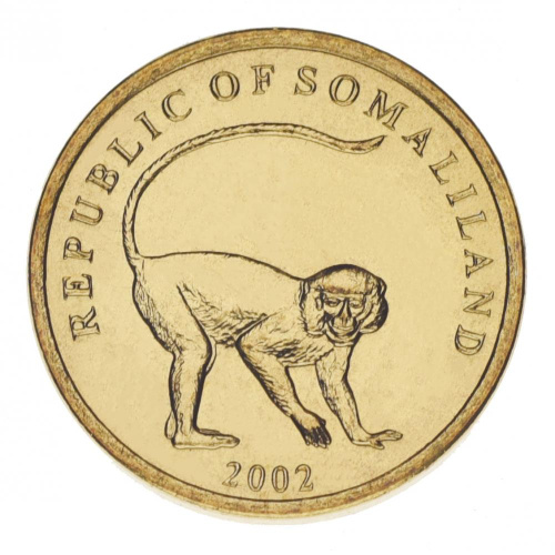 фото Сомалиленд 10 шиллингов 2002 UNC Обезьяна