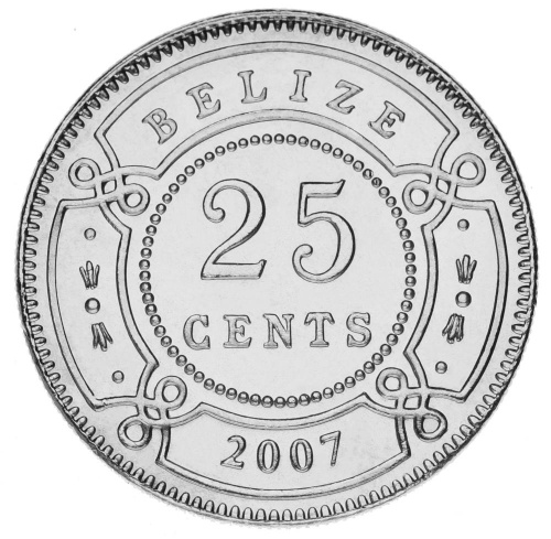 фото Белиз 25 центов 2007 UNC