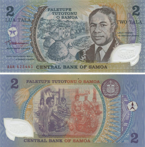 фото Самоа 2 тала 1990 UNC (P31)