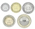 фото Колумбия набор из 5 монет 2023-2026 UNC Животные 50, 100, 200, 500, 1000 песо