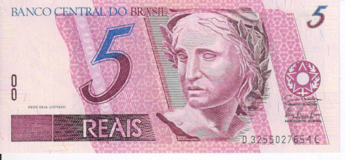 фото Бразилия 5 реалов 2012 UNC