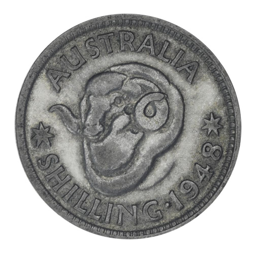 фото Австралия 1 шиллинг 1948 Серебро F-VF