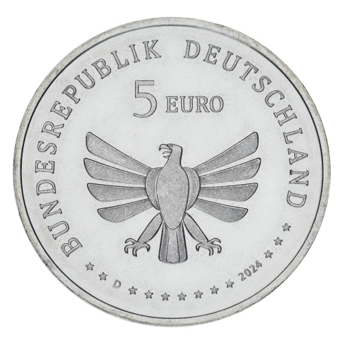 фото Германия 5 евро 2024 UNC Насекомое - Жук Олень