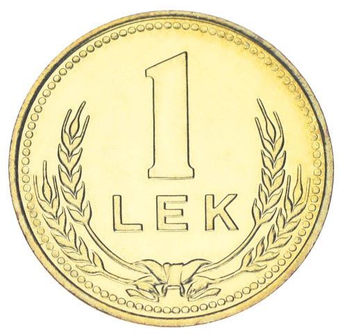 фото Албания 1 лек 1988 UNC Aluminium bronze