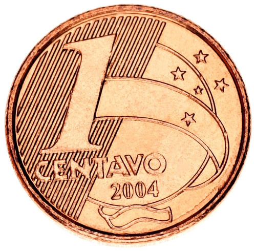 фото Бразилия 1 сентаво 2004 UNC