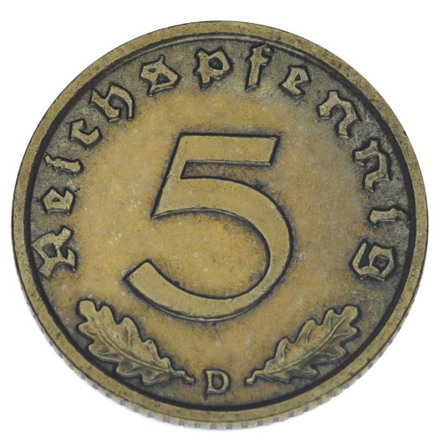 фото Германия 5 пфеннигов 1939 F-VF