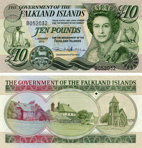 фото Фолклендские острова 10 фунтов 2011 UNC (P18)