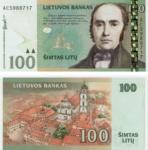 фото Литва 100 лит 2007 UNC (P70)