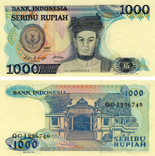 фото Индонезия 1000 рупий 1987 UNC (P124)