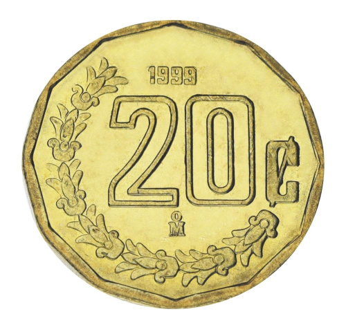 фото Мексика 20 сентаво 1999 UNC