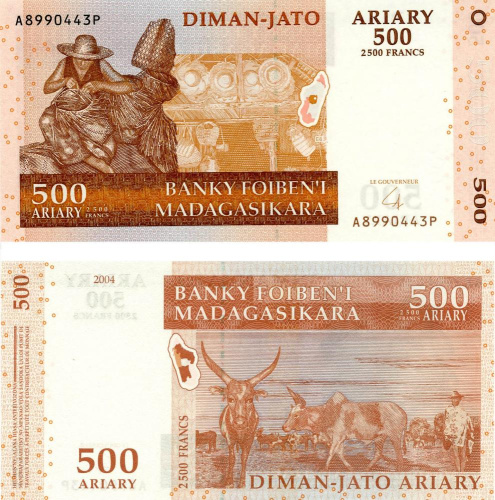 фото Мадагаскар 500 ариари 2004 UNC (P88)
