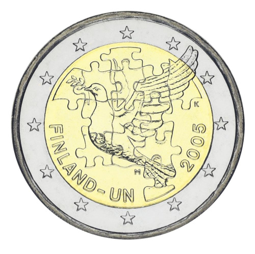 фото Финляндия 2 евро 2005 «ООН» UNC (KM#119)