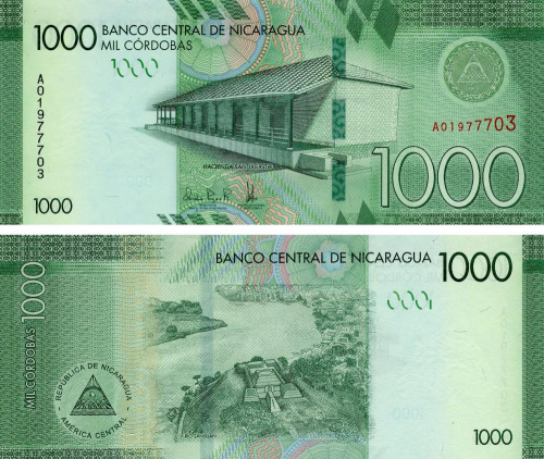 фото Никарагуа 1000 кордоб 2017 UNC (P215)