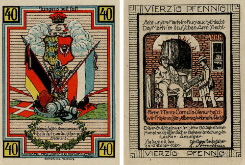 фото Германия Нотгельд 40 пфеннигов 1920 F-VF Фленсбург