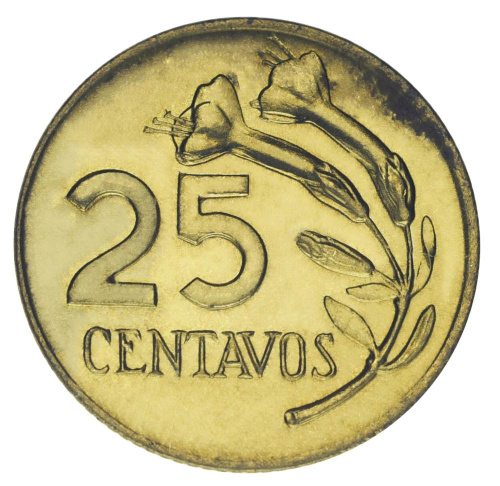 фото Перу 25 сентаво 1968 F-VF