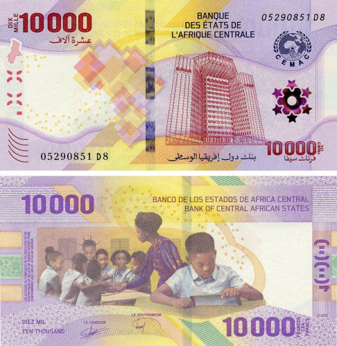 фото Центральная Африка 10000 франков 2020 (2022) UNC (PW704)