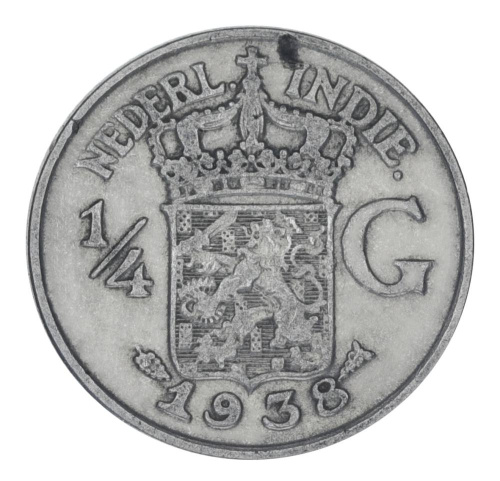 фото Нидерландская Индия 1/4 гульдена 1938 F-VF (Ag 720, 3,18 грамм)