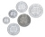 фото Уругвай набор из 6 монет 1989 UNC 5, 10, 50, 100, 200, 500 песо