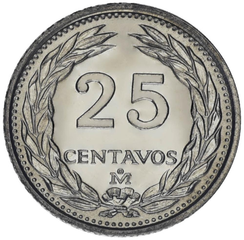 фото Сальвадор 25 сентаво 1986 AU-UNC