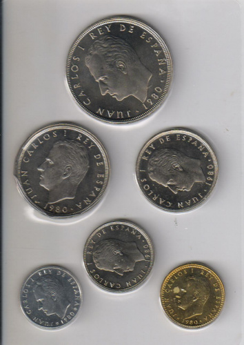 фото Испания набор из 5 монет «Чемпионат мира по футболу» UNC