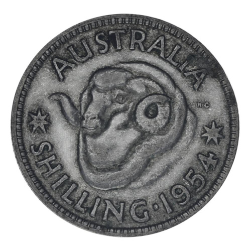 фото Австралия 1 шиллинг 1954 Серебро F-VF
