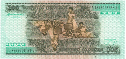 фото Бразилия 200 крузейро 1981-1984 UNC (P199)