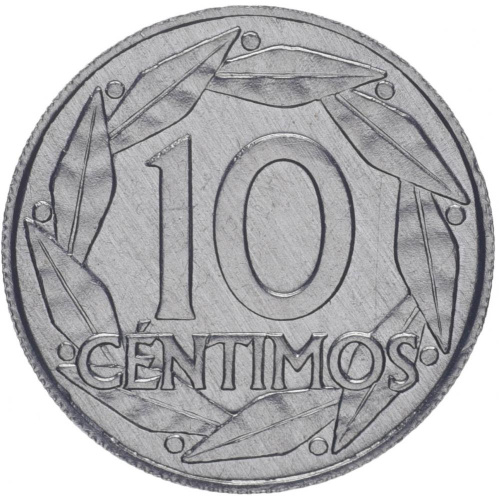 фото Испания 10 сентим 1959 XF (KM#790)