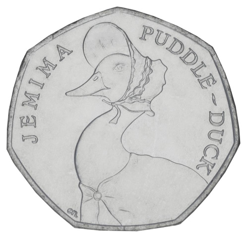 фото Великобритания 50 пенсов 2016 «Утка Джемима Падл» UNC