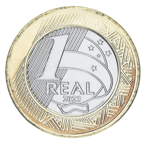 фото Бразилия 1 реал 2023 Биметалл UNC