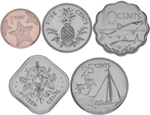 фото Багамы набор из 5 монет 1984-2010 UNC