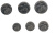 фото Эритрея набор из 6 монет 1997 UNC Животные 1, 5, 10, 25, 50, 100 центов