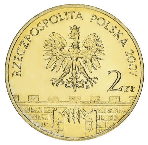 фото Польша 2 злотых 2007 UNC Тарнув (Y#625)