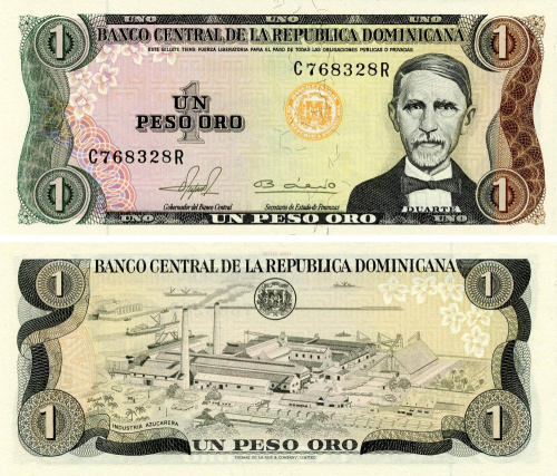 фото Доминикана 1 песо 1984 UNC (P117b)