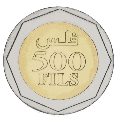фото Бахрейн 500 филсов 2001 Биметалл UNC