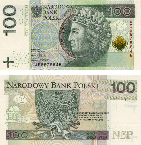 фото Польша 100 злотых 2012 UNC (P186)